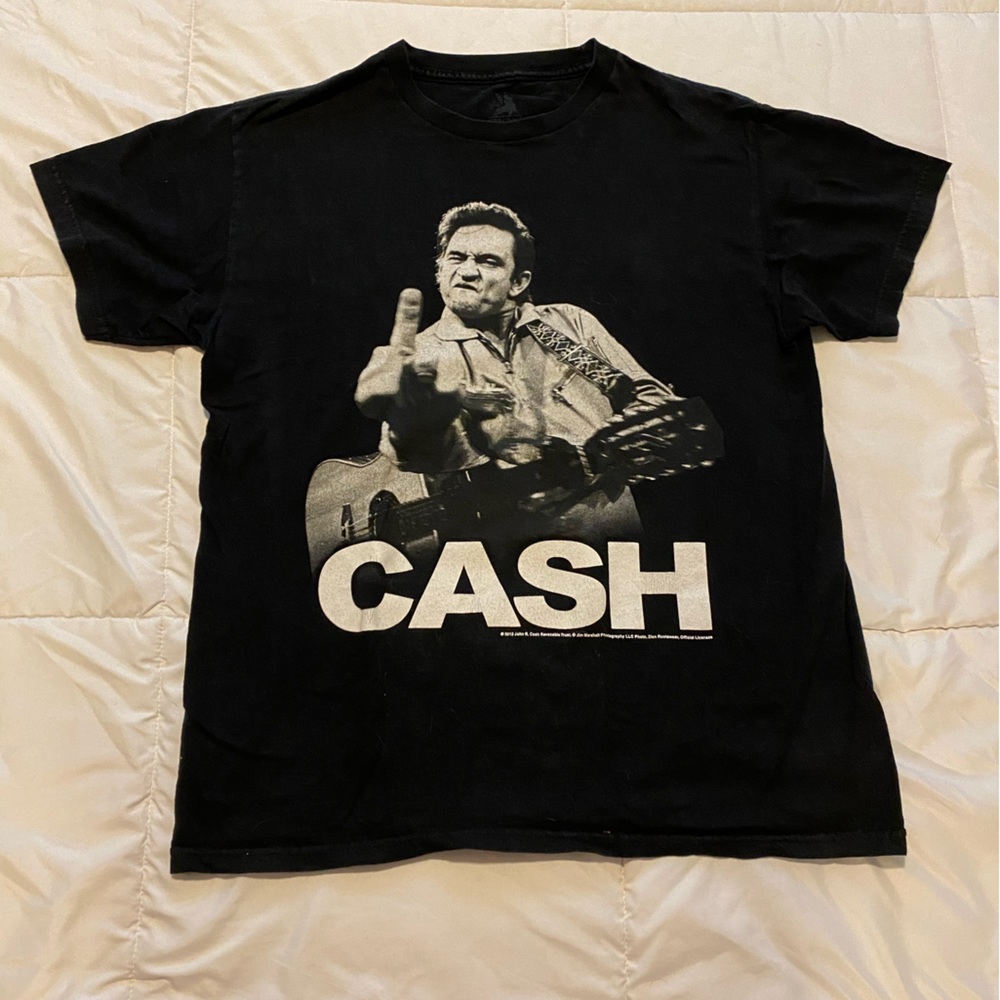 Johnny Cash “Middle Finger” Tee, Size M, Worn